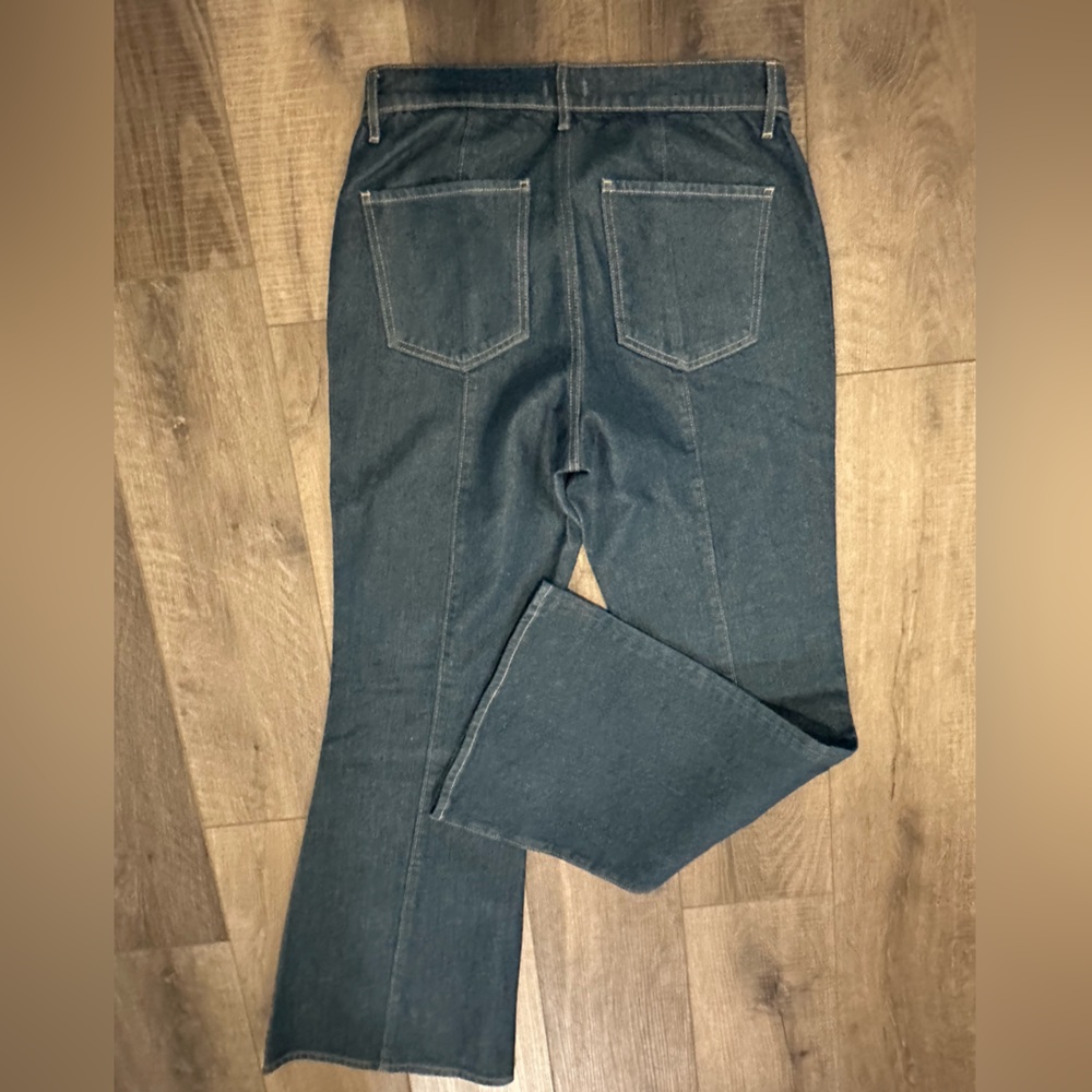 Express 70’s Flare Wide Leg 70's Women’s Denim Blue Jeans Sz 12R 33 inseam